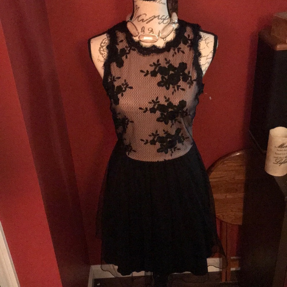 3/$13 Black lace A-line cocktail dress